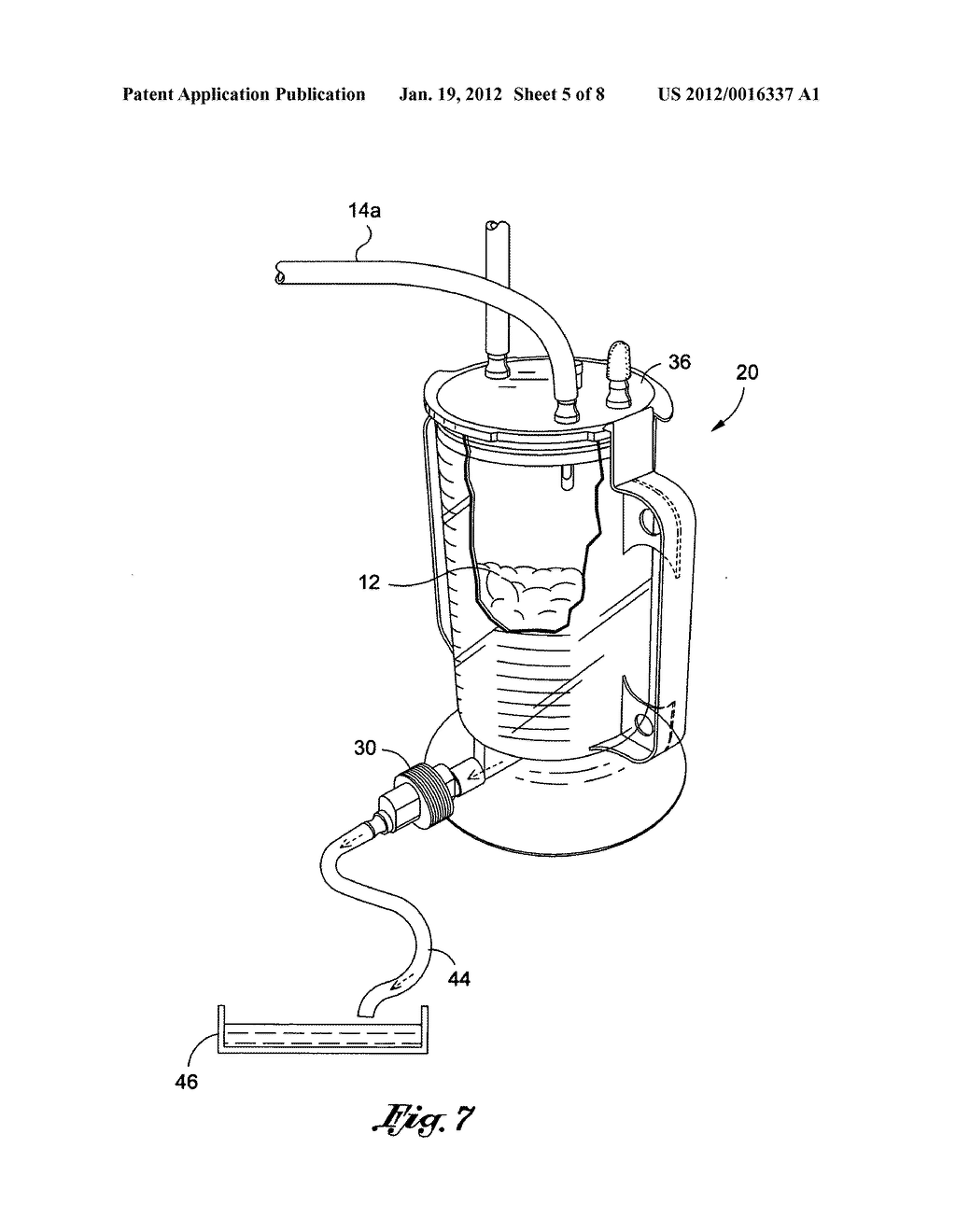 Collection canister apparatus for closed loop fat harvesting system and     method of use thereof - diagram, schematic, and image 06