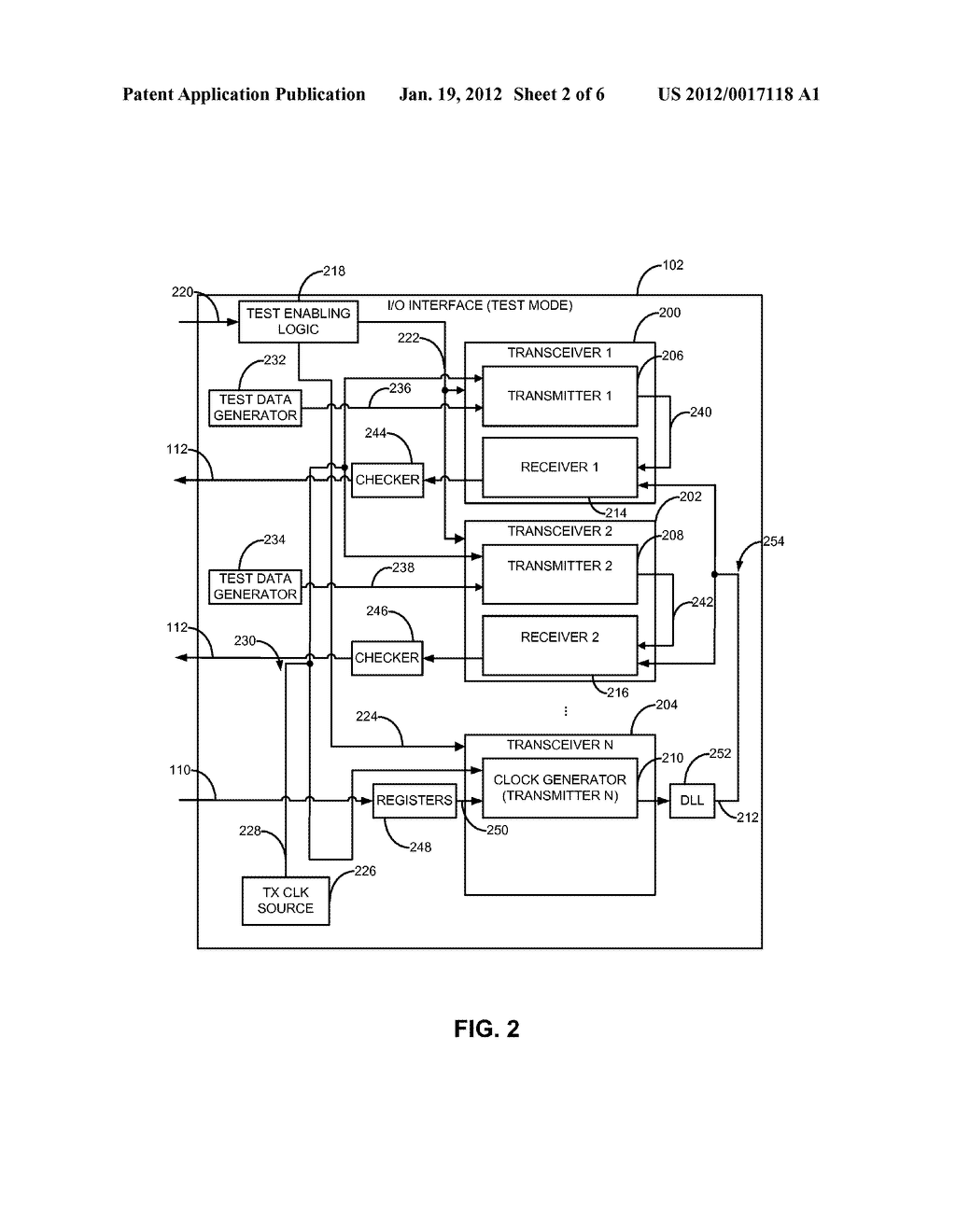 METHOD AND APPARATUS FOR TESTING AN INTEGRATED CIRCUIT INCLUDING AN I/O     INTERFACE - diagram, schematic, and image 03