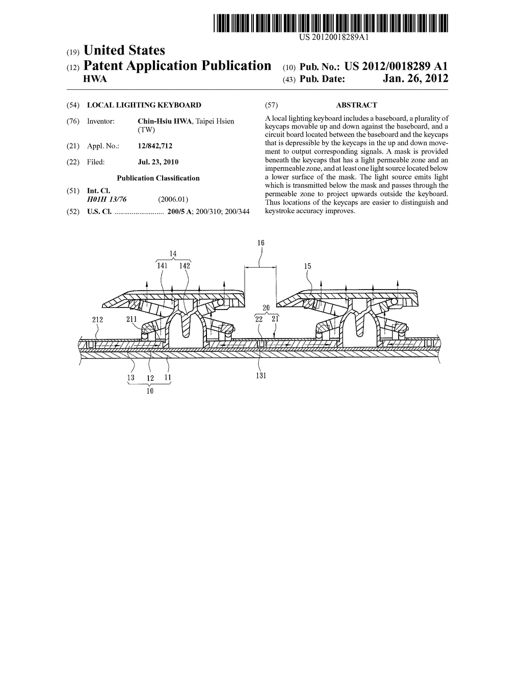 LOCAL LIGHTING KEYBOARD - diagram, schematic, and image 01