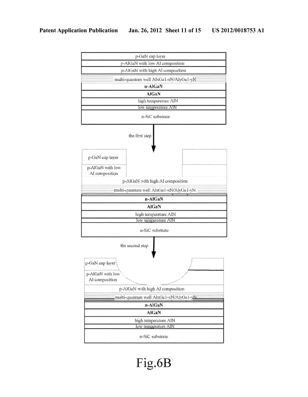 ULTRAVIOLET LIGHT EMITTING DIODE DEVICES AND METHODS FOR FABRICATING THE     SAME - diagram, schematic, and image 12