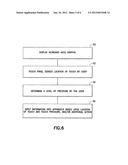 User Interface with Touch Pressure Level Sensing diagram and image