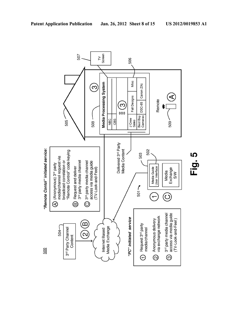 PRINTER RESOURCE SHARING IN A MEDIA EXCHANGE NETWORK - diagram, schematic, and image 09