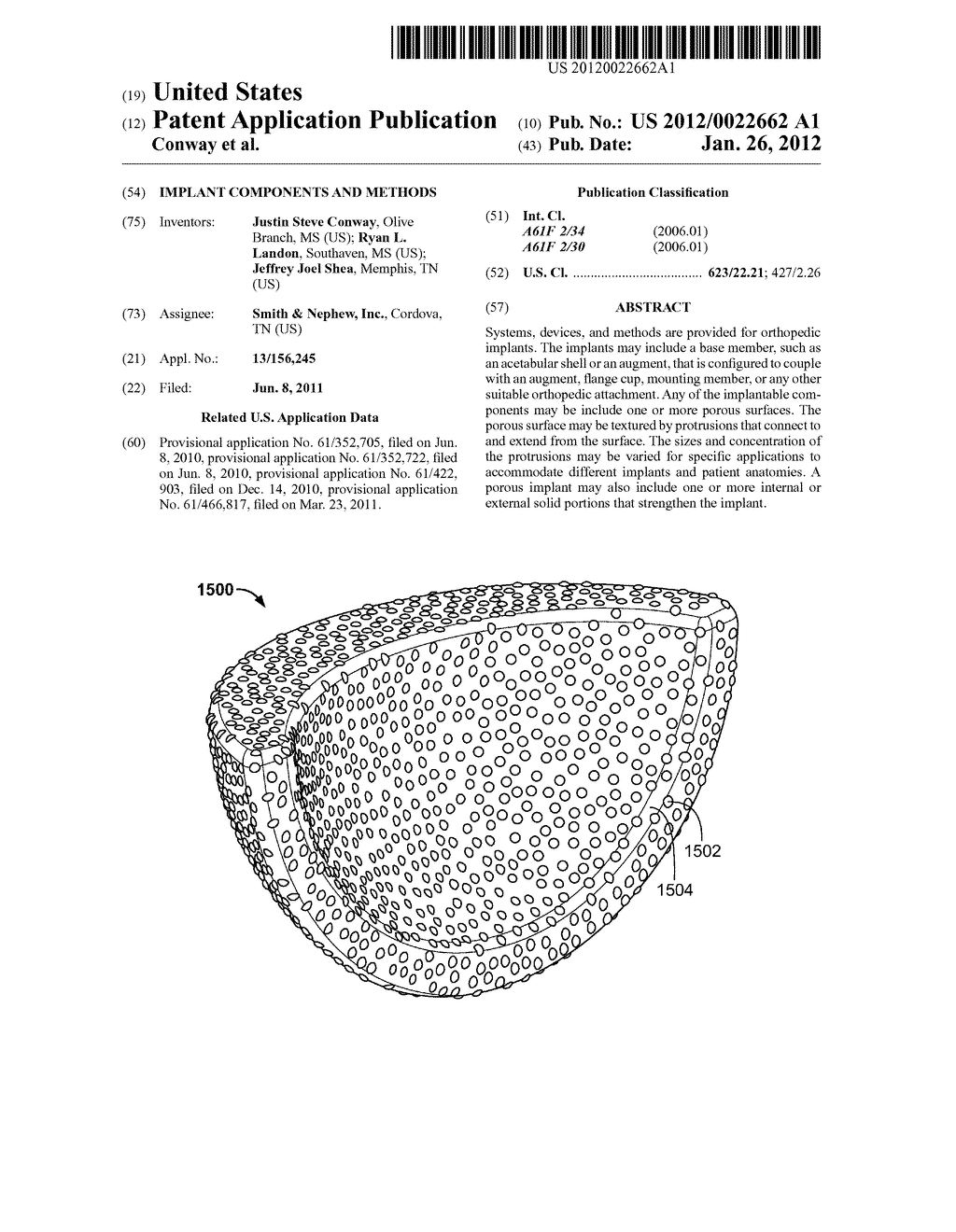 IMPLANT COMPONENTS AND METHODS - diagram, schematic, and image 01