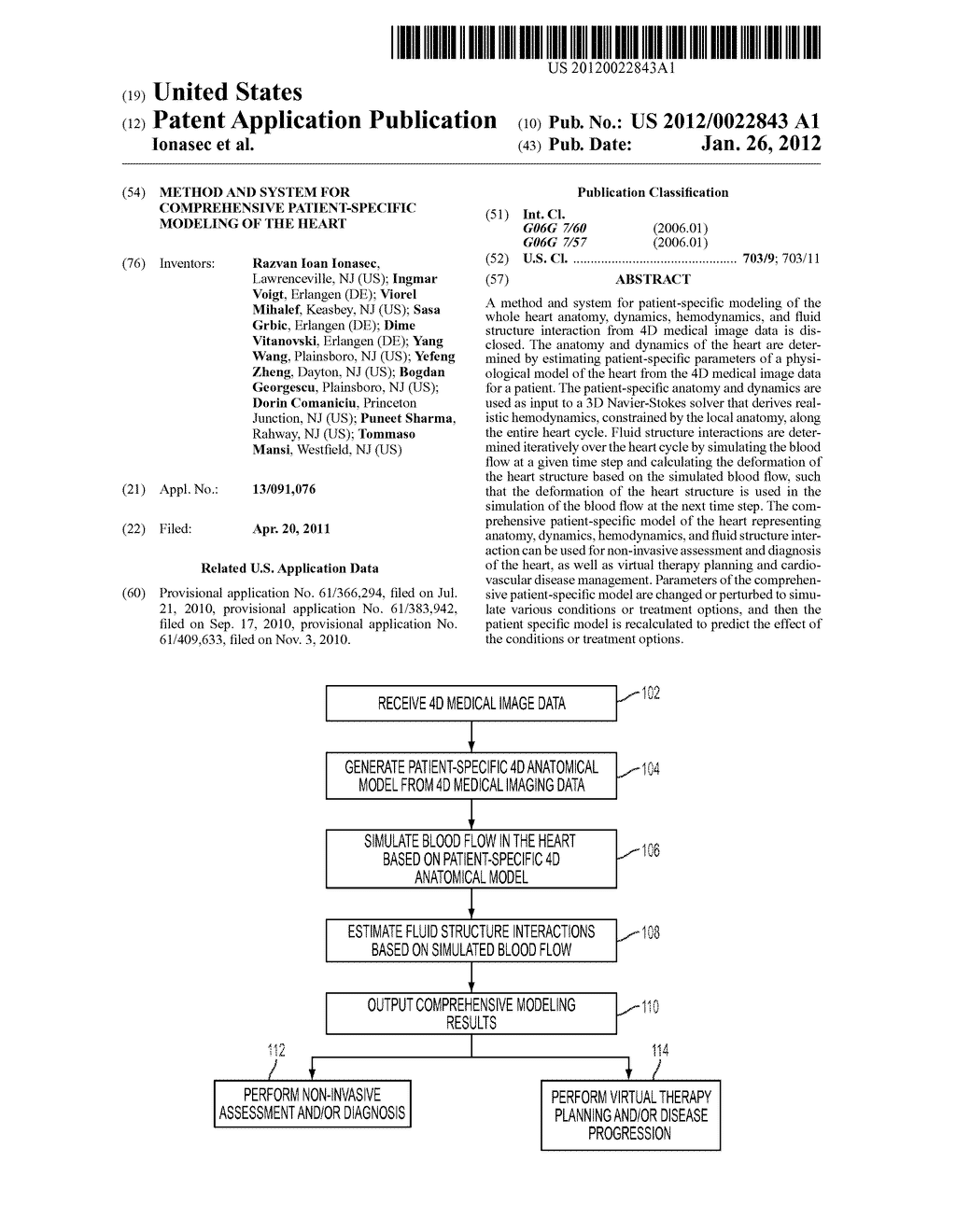 Method and System for Comprehensive Patient-Specific Modeling of the Heart - diagram, schematic, and image 01