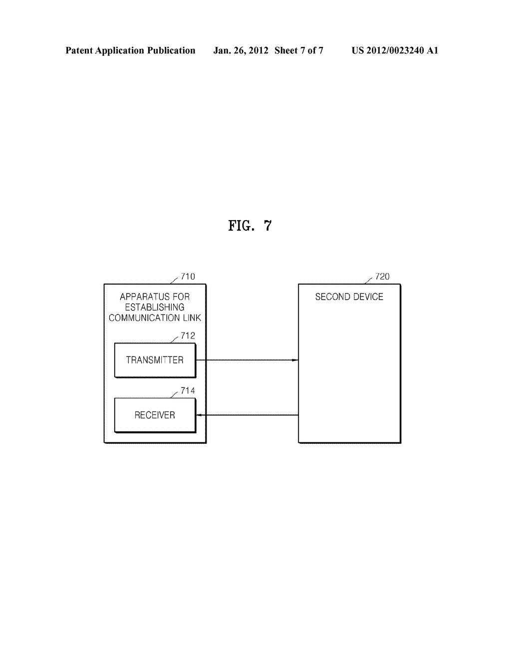 METHOD FOR GENERATING A COMMUNICATION LINK BETWEEN DEVICES, AND APPARATUS     FOR SAME - diagram, schematic, and image 08