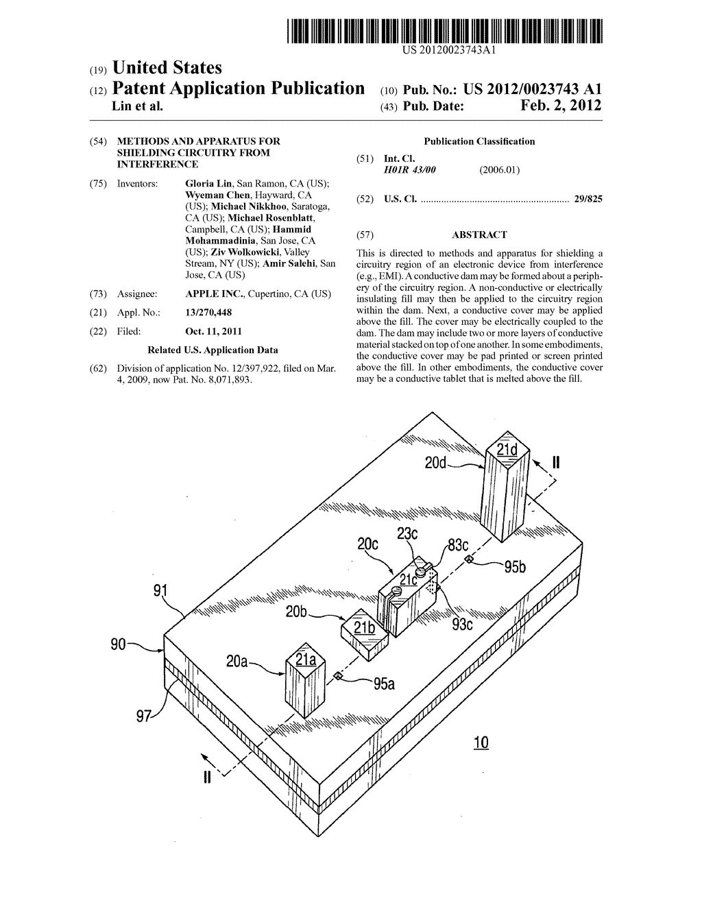 METHODS AND APPARATUS FOR SHIELDING CIRCUITRY FROM INTERFERENCE - diagram, schematic, and image 01