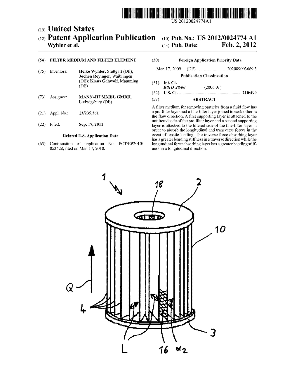 Filter Medium and Filter Element - diagram, schematic, and image 01