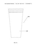 Container with an integral lid retained onto the top of the sidewall of     the container by a living hinge, the container used to retain liquids diagram and image