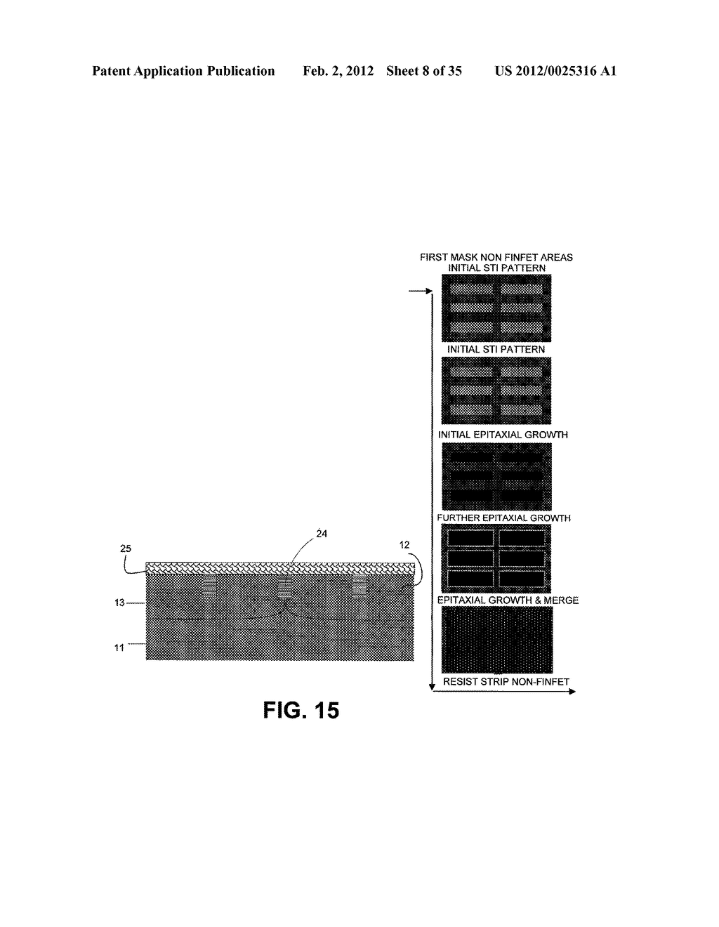 Process for Forming FINS for a FinFET Device - diagram, schematic, and image 09