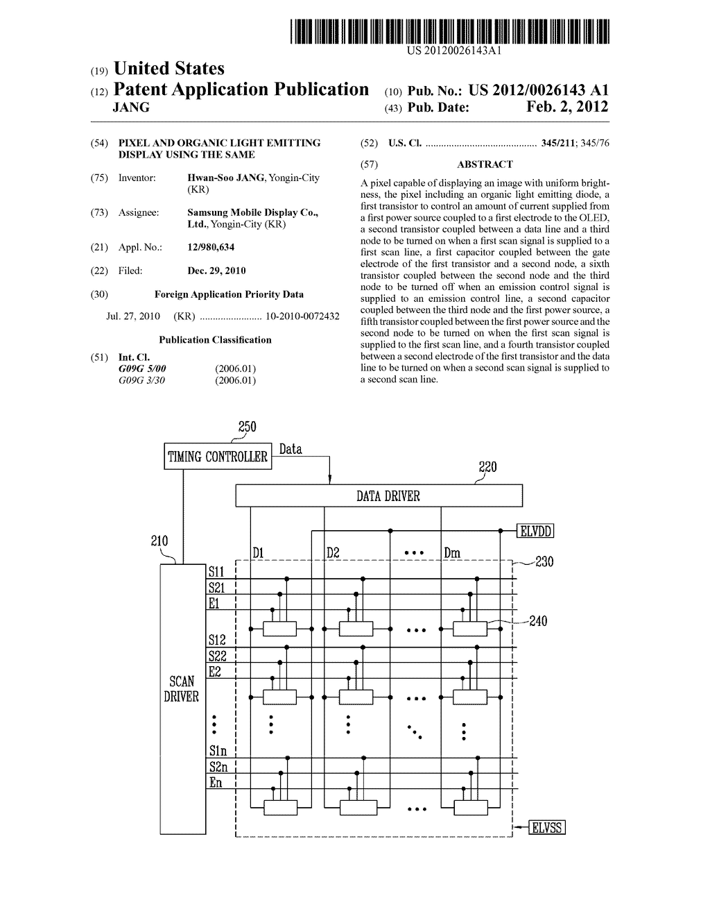 PIXEL AND ORGANIC LIGHT EMITTING DISPLAY USING THE SAME - diagram, schematic, and image 01