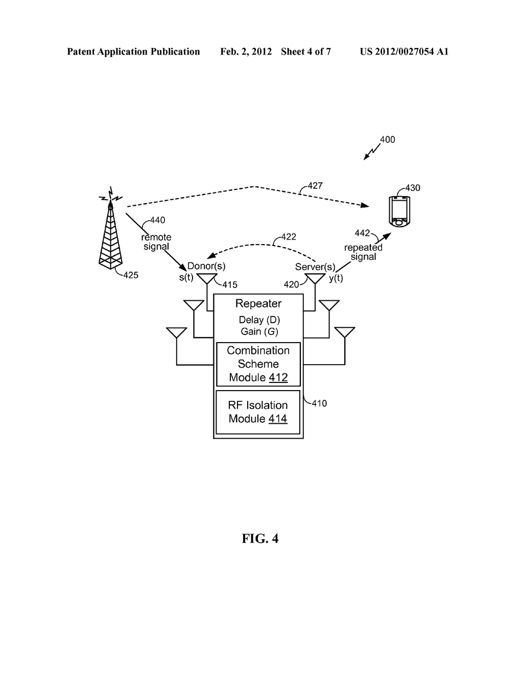 METHOD AND APPARATUS FOR ENABLING SIGNAL PROCESSING IN A MULTIPLE ANTENNA     REPEATER - diagram, schematic, and image 05