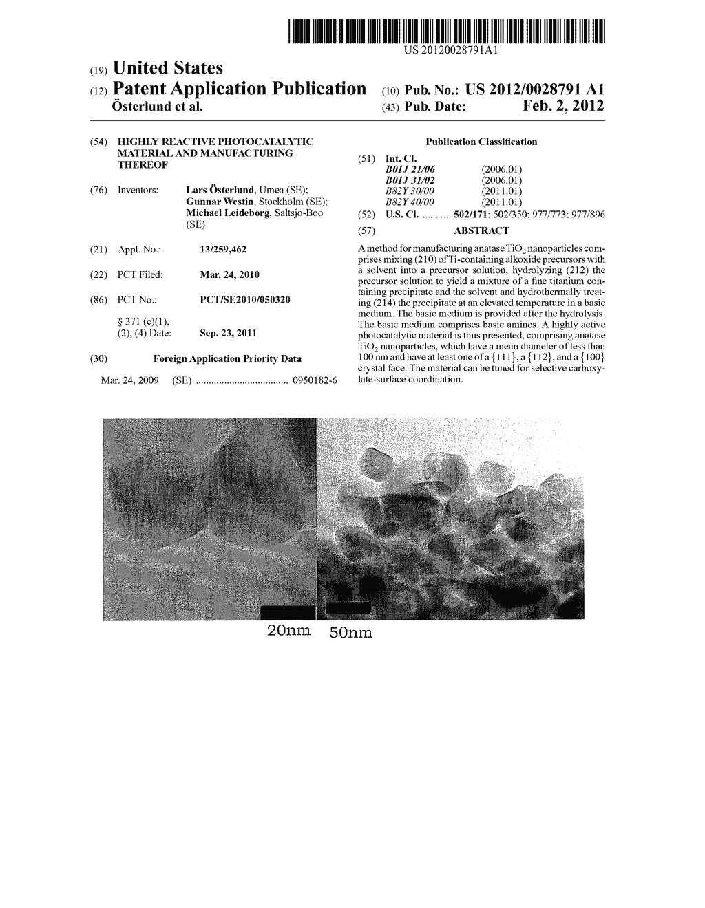 Highly Reactive Photocatalytic Material and Manufacturing Thereof - diagram, schematic, and image 01