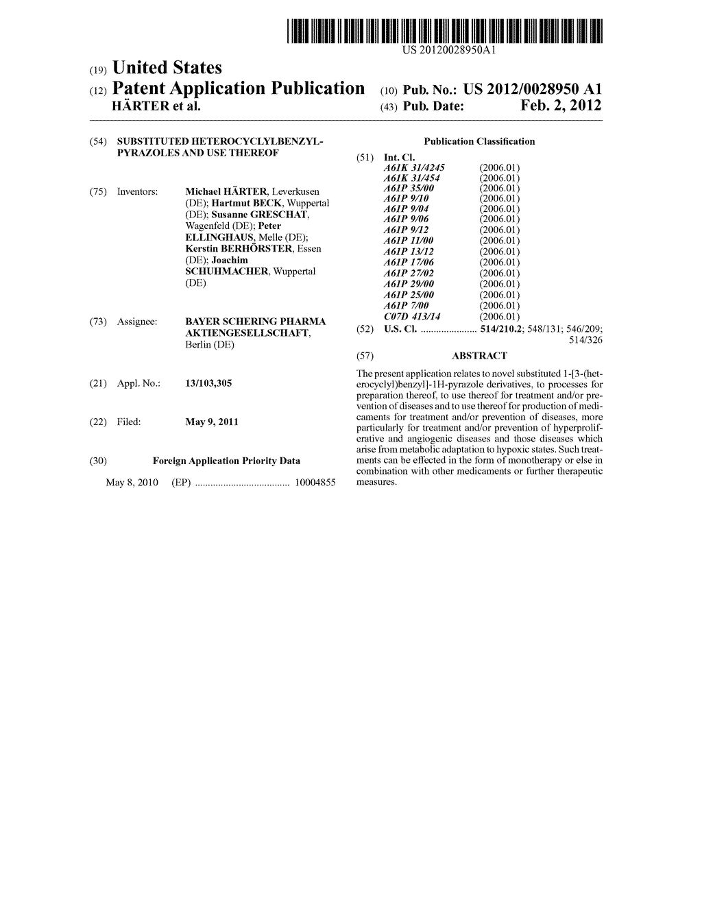 Substituted heterocyclylbenzylpyrazoles and use thereof - diagram, schematic, and image 01