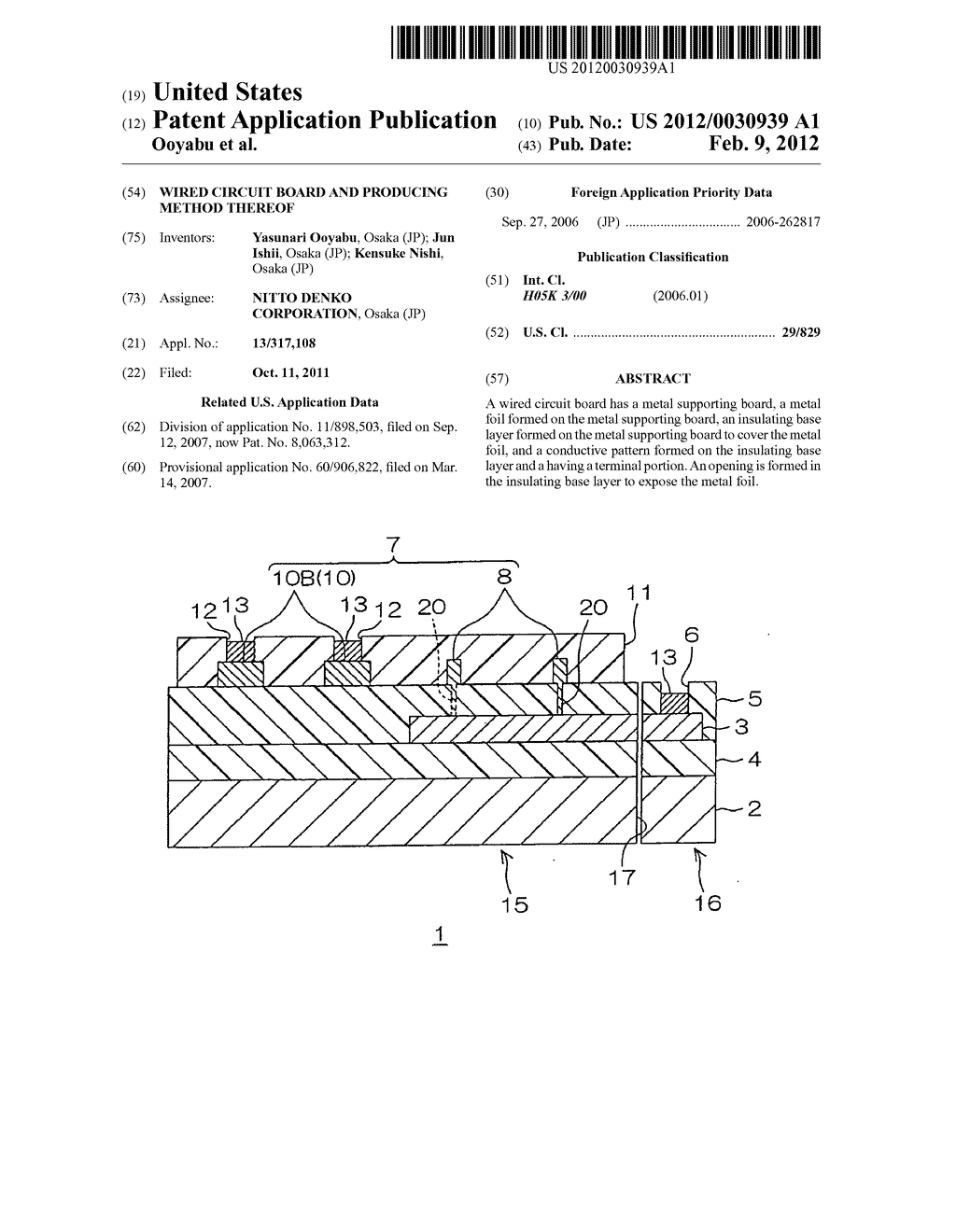 Wired circuit board and producing method thereof - diagram, schematic, and image 01