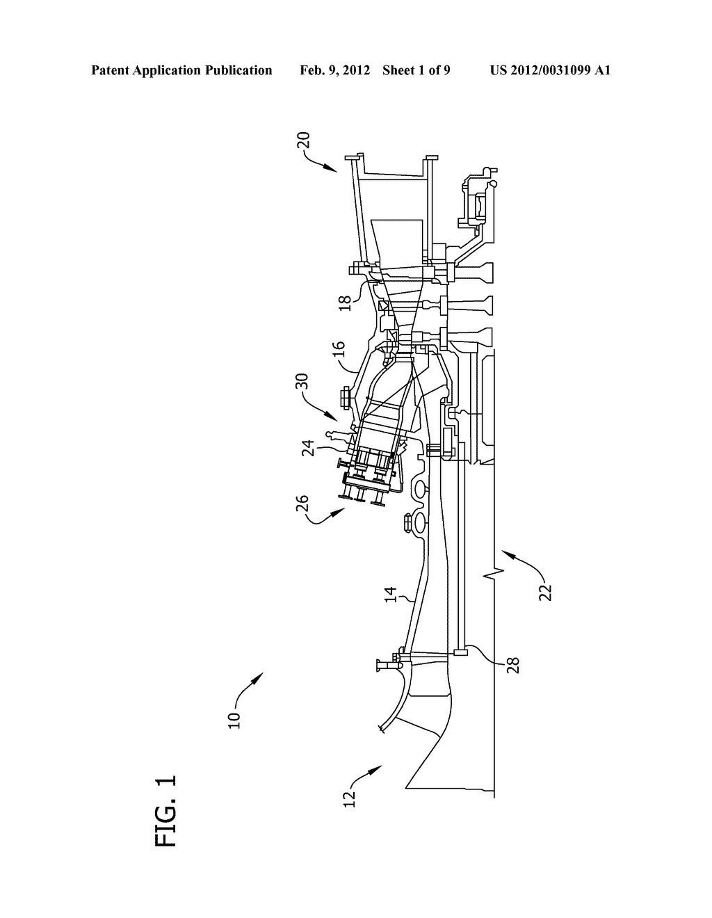 COMBUSTOR ASSEMBLY FOR USE IN A TURBINE ENGINE AND METHODS OF ASSEMBLING     SAME - diagram, schematic, and image 02