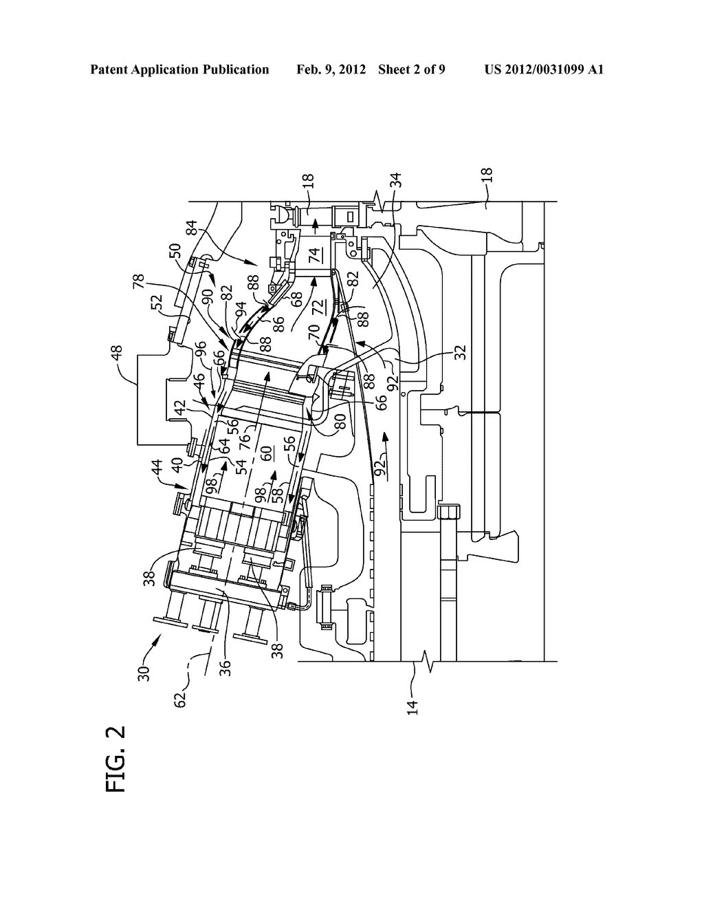 COMBUSTOR ASSEMBLY FOR USE IN A TURBINE ENGINE AND METHODS OF ASSEMBLING     SAME - diagram, schematic, and image 03