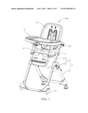 CHILD CHAIR HAVING ENGAGING ASSEMBLY FOR SEAT diagram and image