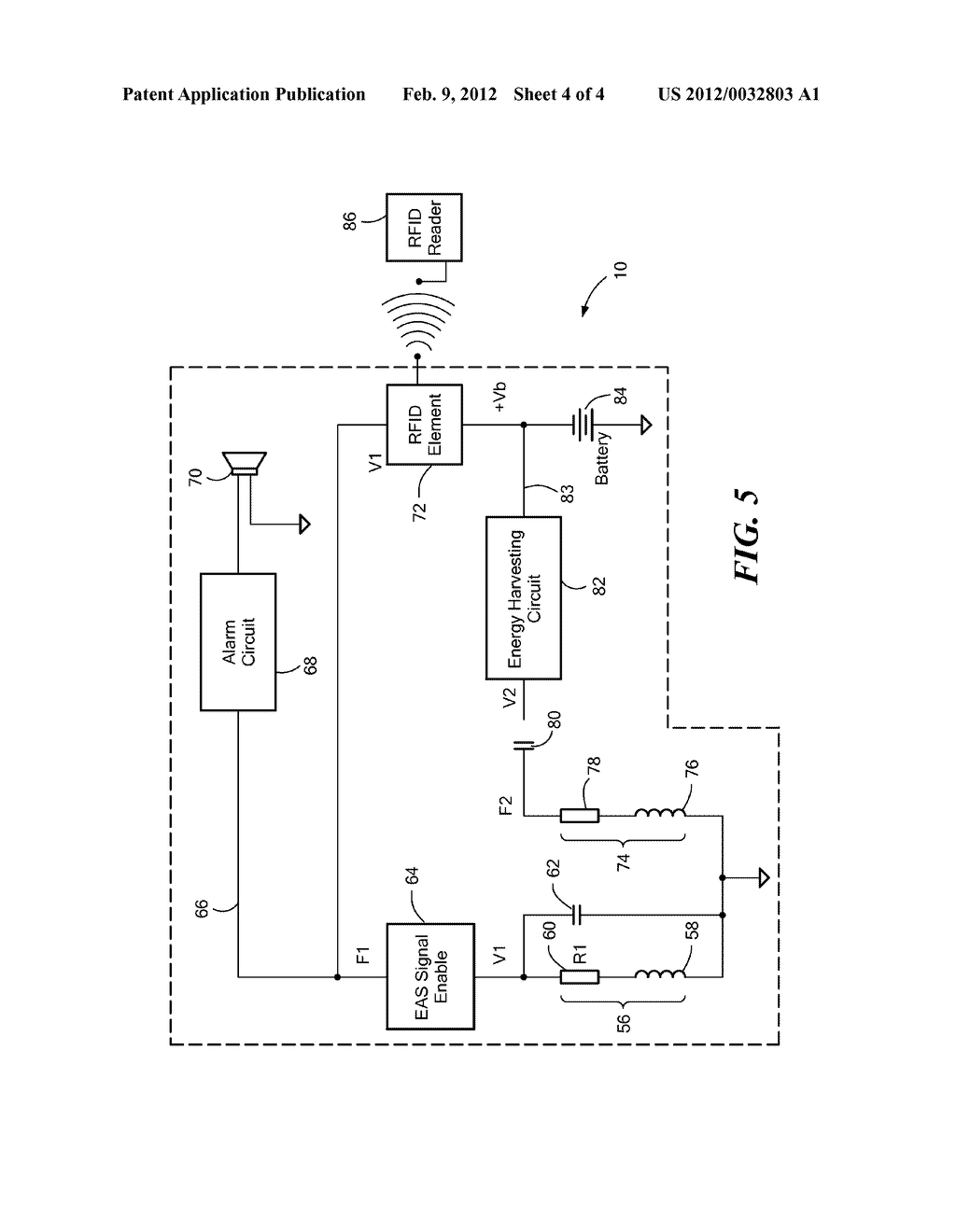SECURITY TAG WITH INTEGRATED EAS AND ENERGY HARVESTING MAGNETIC ELEMENT - diagram, schematic, and image 05