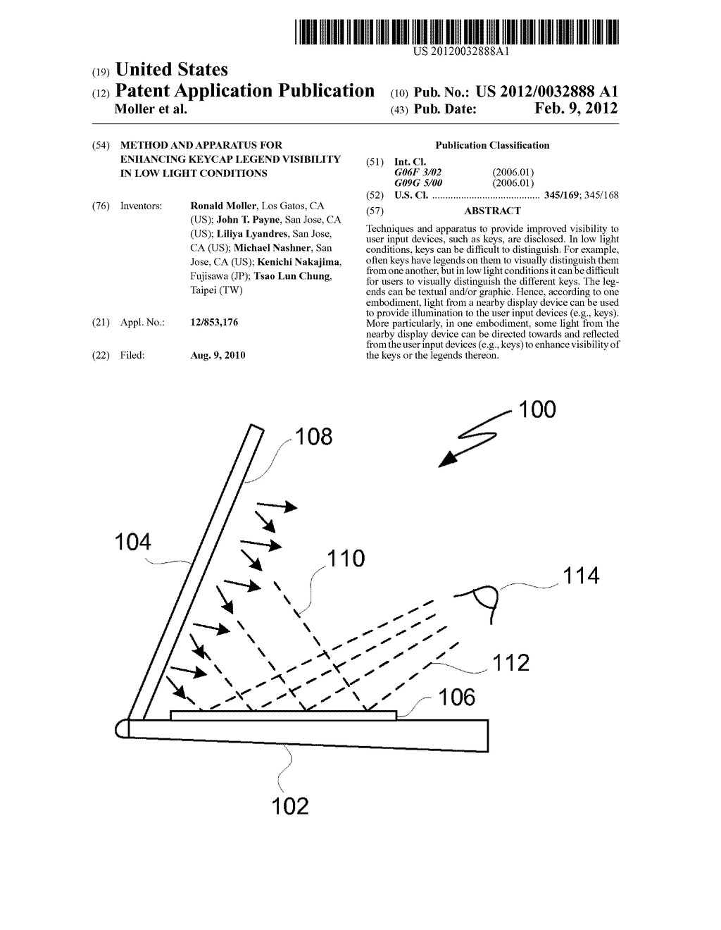 Method and Apparatus for Enhancing Keycap Legend Visibility in Low Light     Conditions - diagram, schematic, and image 01