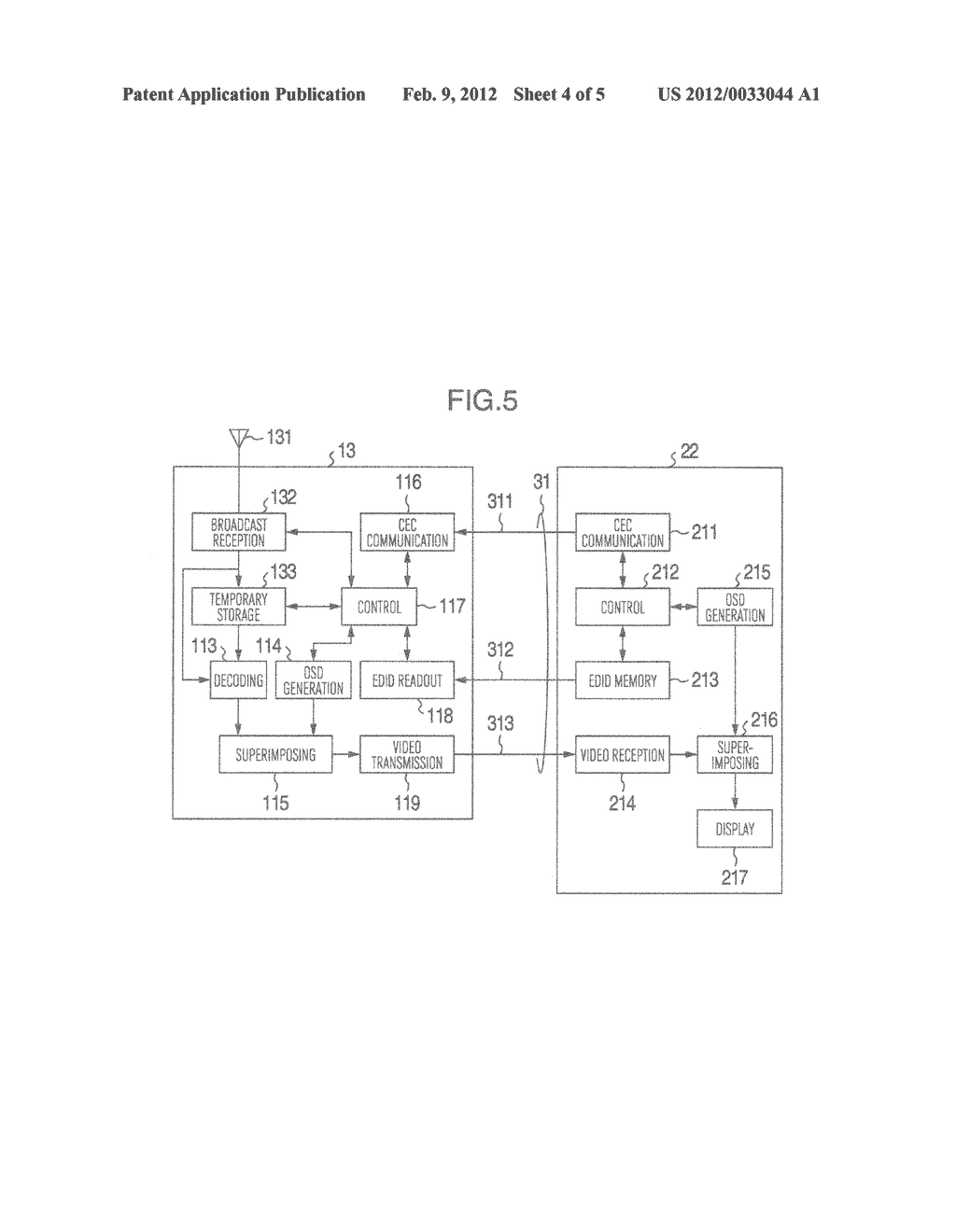 VIDEO DISPLAY SYSTEM, DISPLAY DEVICE AND SOURCE DEVICE - diagram, schematic, and image 05