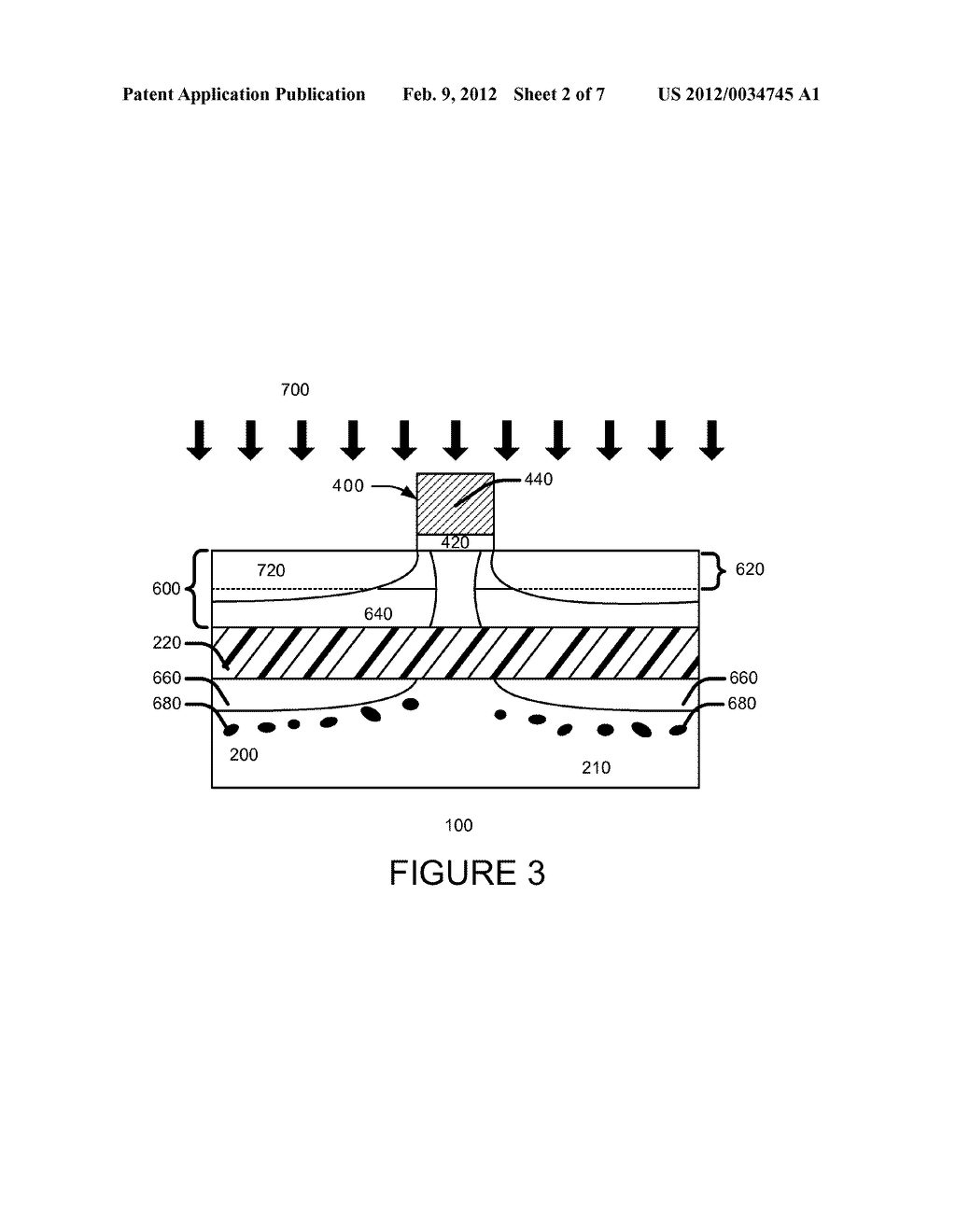 METHOD FOR FABRICATING SEMICONDUCTOR DEVICES WITH REDUCED JUNCTION     DIFFUSION - diagram, schematic, and image 03