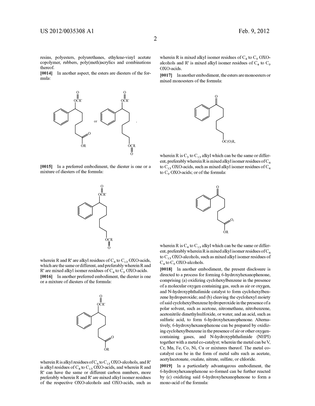 METHODS OF MAKING 6-HYDROXYHEXANOPHENONE AND 5-BENZOYLPENTANOIC ACID AND     MONO OR DIESTERS THEREOF - diagram, schematic, and image 03