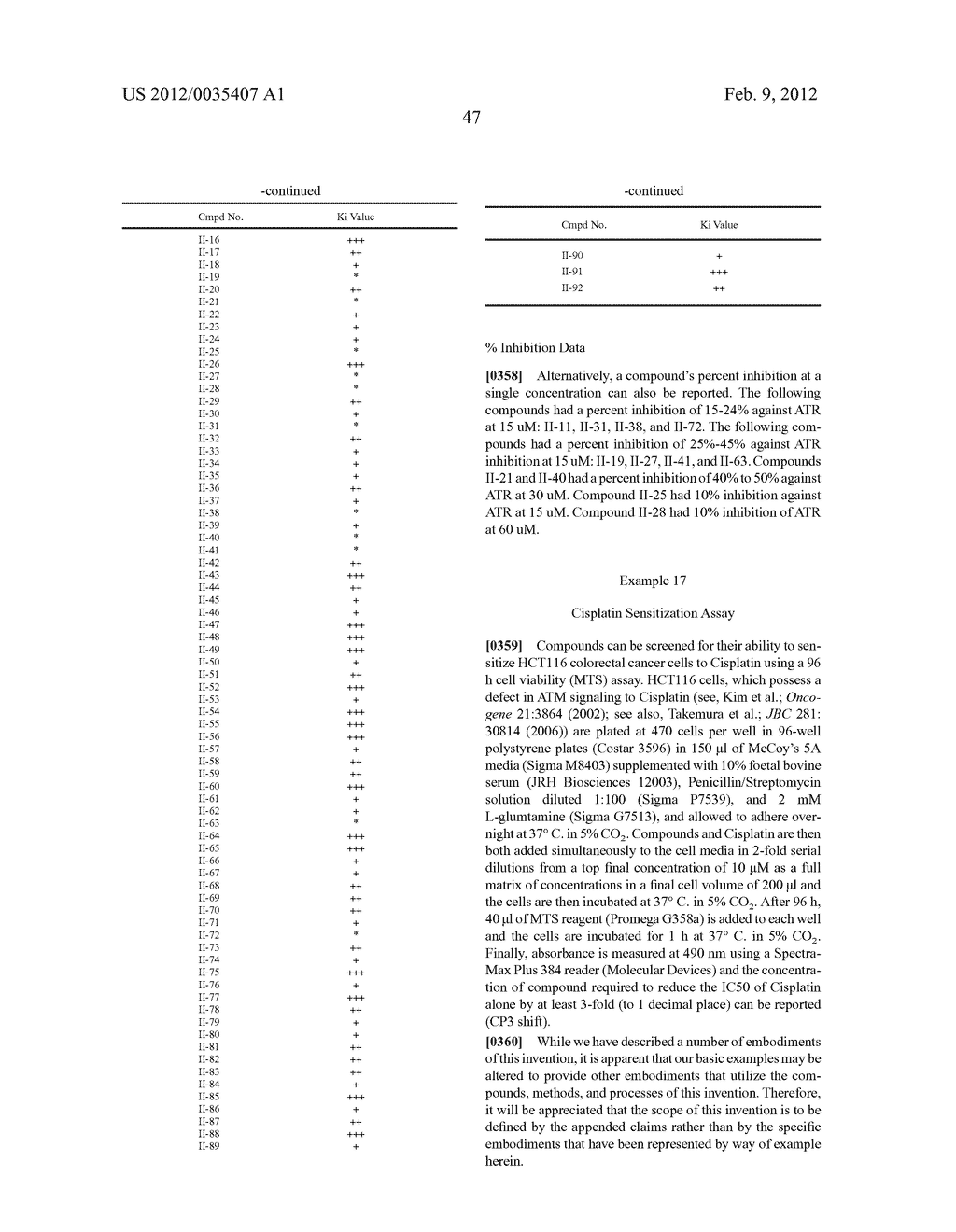 COMPOUNDS USEFUL AS INHIBITORS OF ATR KINASE - diagram, schematic, and image 48