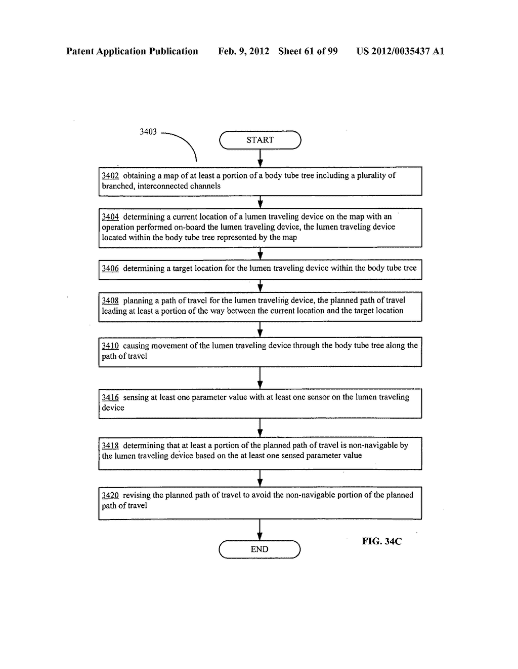 Navigation of a lumen traveling device toward a target - diagram, schematic, and image 62