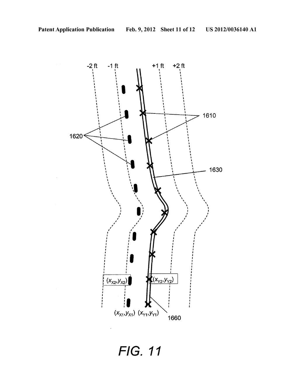 METHODS AND APPARATUS FOR ANALYZING LOCATE AND MARKING OPERATIONS BY     COMPARING FILTERED LOCATE AND/OR MARKING INFORMATION - diagram, schematic, and image 12