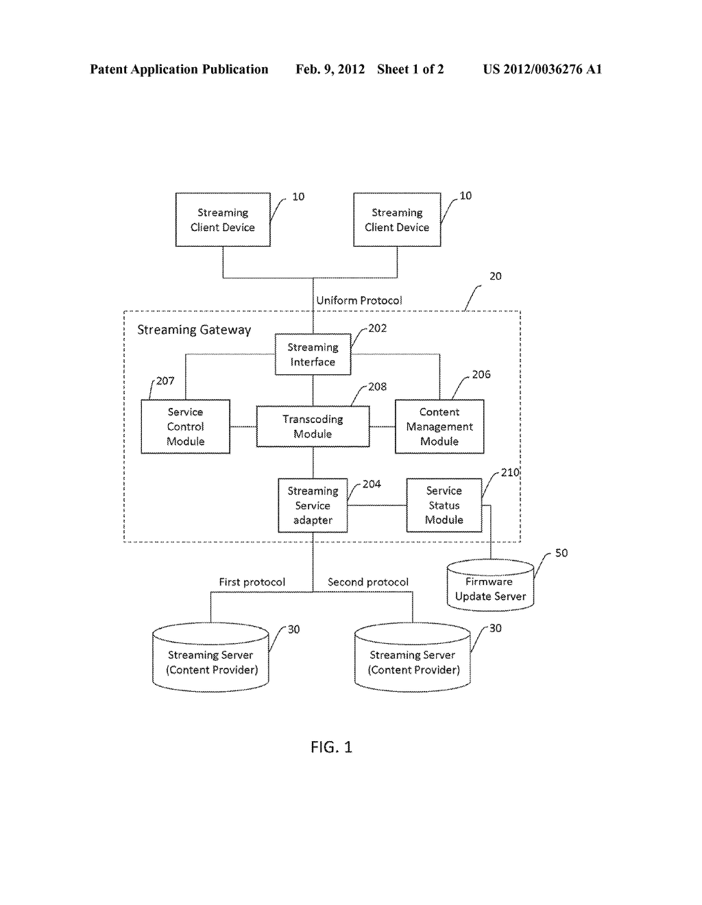 STREAMING SERVICE GATEWAY AND METHOD FOR PROVIDING STREAMING SERVICE - diagram, schematic, and image 02