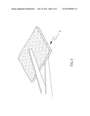 SCOURING PAD WITH THROUGH DOTS FOR DIMENSIONAL ADJUSTMENT diagram and image