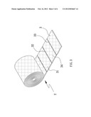 SCOURING PAD WITH THROUGH DOTS FOR DIMENSIONAL ADJUSTMENT diagram and image