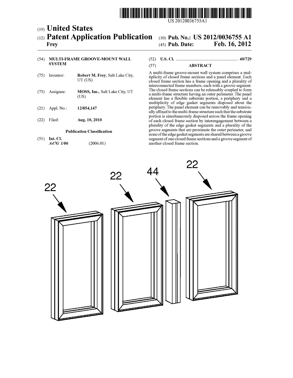 Multi-Frame Groove-Mount Wall System - diagram, schematic, and image 01