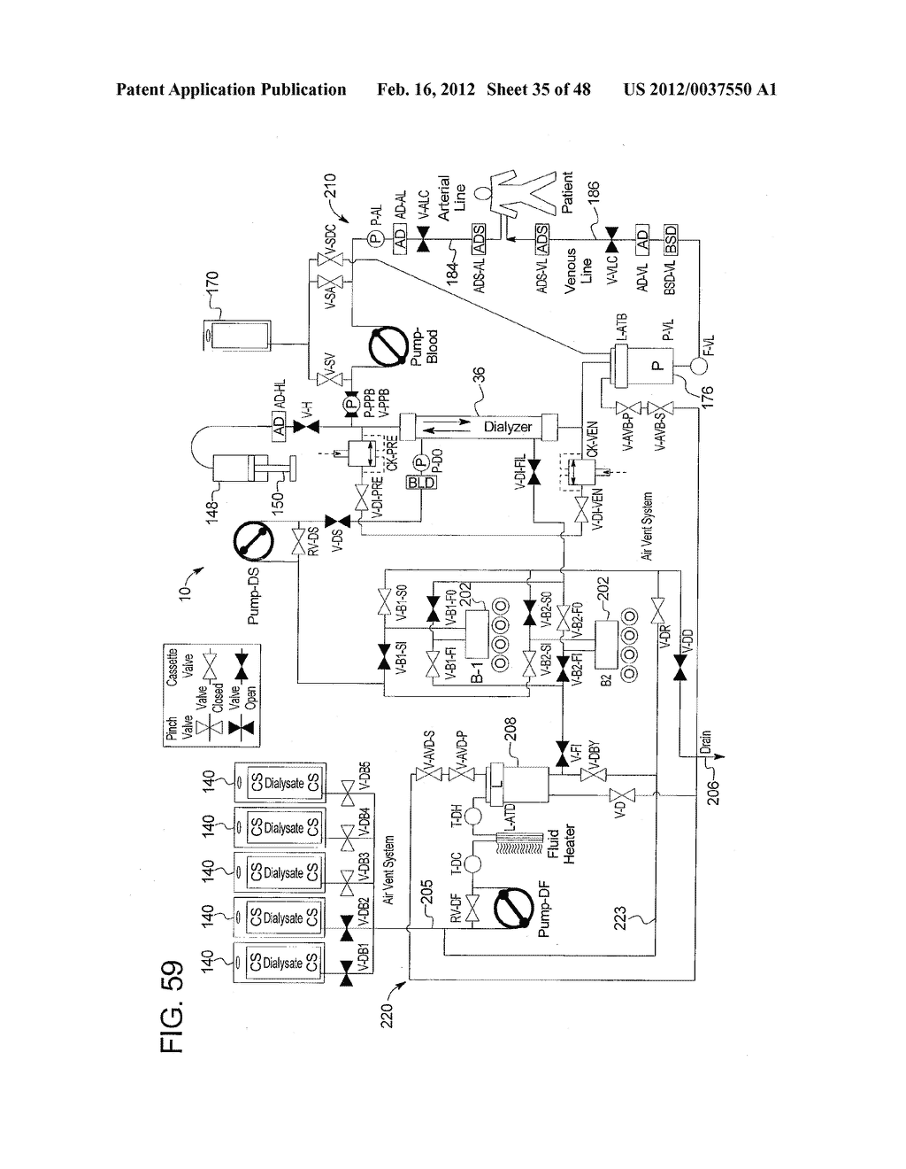 HEMODIALYSIS SYSTEM WITH CASSETTE AND PINCH CLAMP - diagram, schematic, and image 36