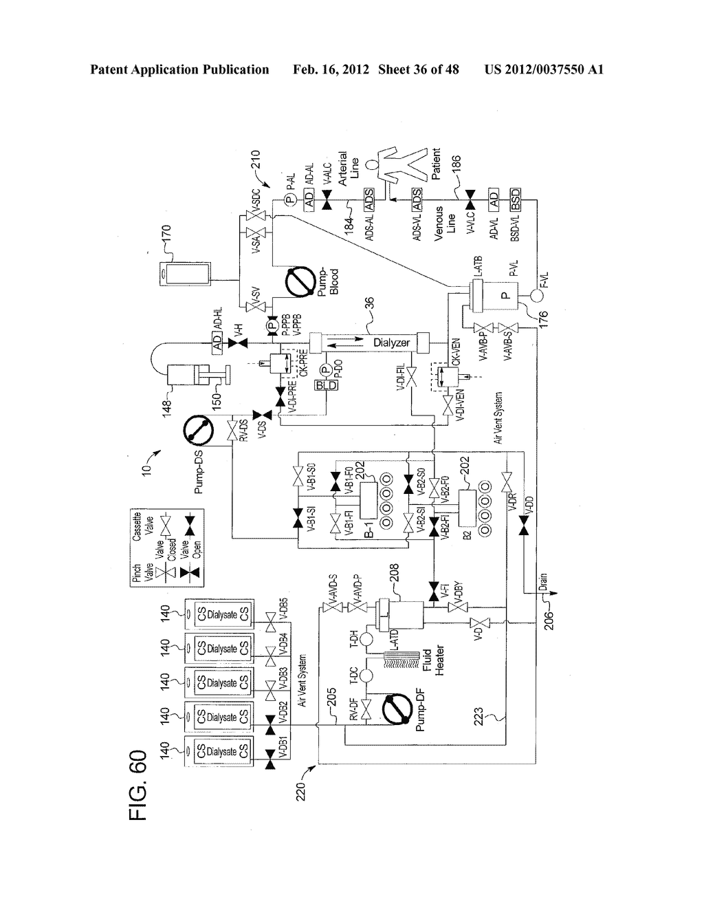 HEMODIALYSIS SYSTEM WITH CASSETTE AND PINCH CLAMP - diagram, schematic, and image 37