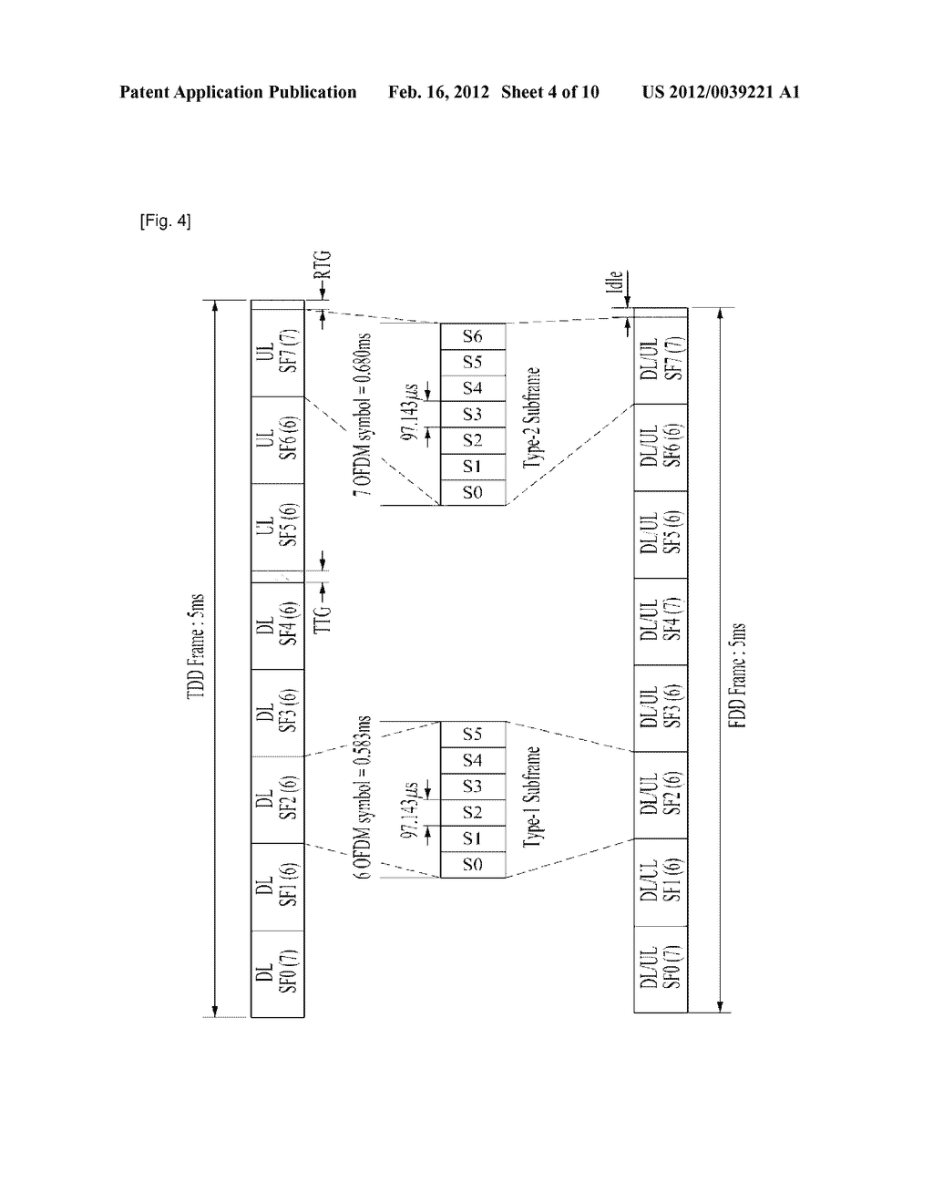 METHOD FOR TRANSMITTING SIGNAL USING A FRAME OF A PREDETERMINED CYCLIC     PREFIX LENGTH IN A WIRELESS COMMUNICATION SYSTEM - diagram, schematic, and image 05