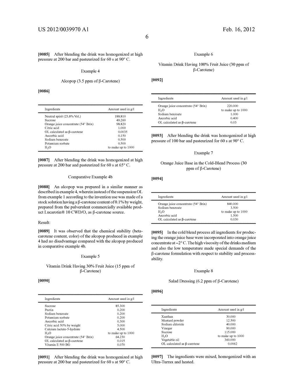 READY-TO-USE, STABLE SUSPENSION OF PARTIALLY AMORPHOUS CAROTENOID     PARTICLES - diagram, schematic, and image 07