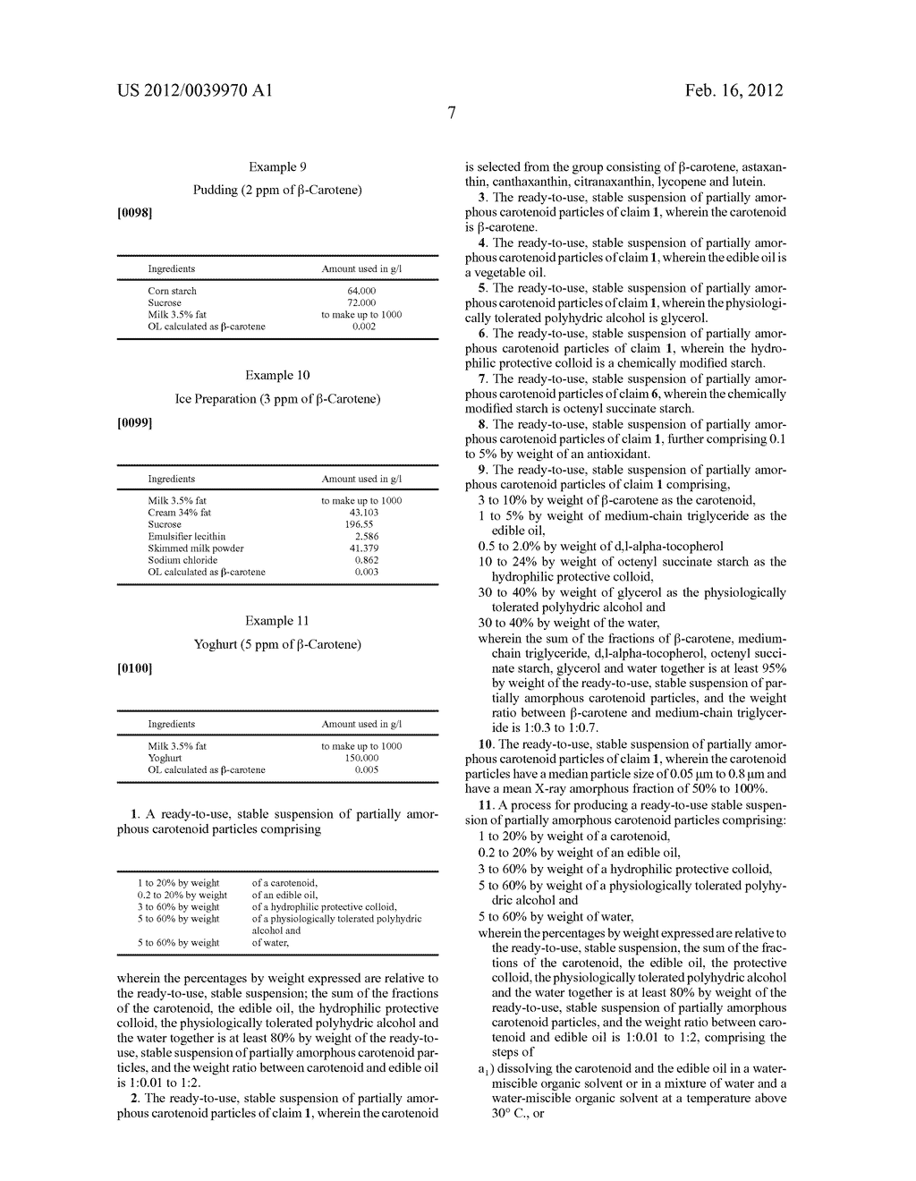 READY-TO-USE, STABLE SUSPENSION OF PARTIALLY AMORPHOUS CAROTENOID     PARTICLES - diagram, schematic, and image 08