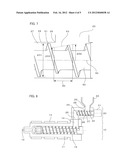 MOLDING MATERIAL FEED SCREW USED IN MOLDING MATERIAL SUPPLY DEVICE OF     INJECTION MOLDING MACHINE diagram and image