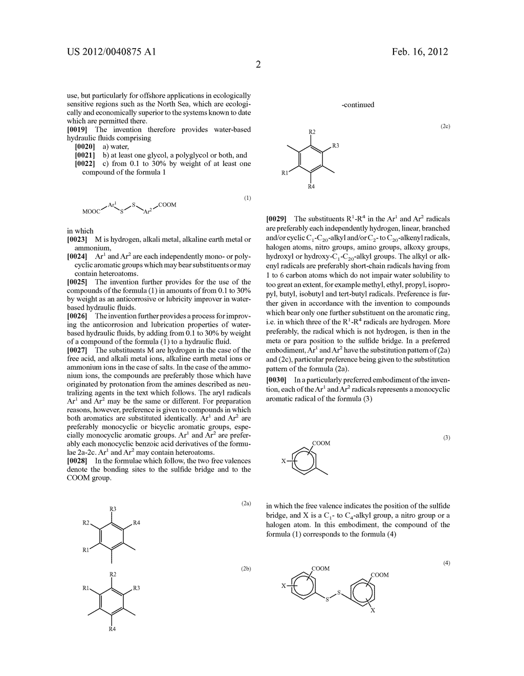 Water-Based Hydraulic Fluids Comprising Dithio-Di(Aryl Carbolic Acids) - diagram, schematic, and image 03