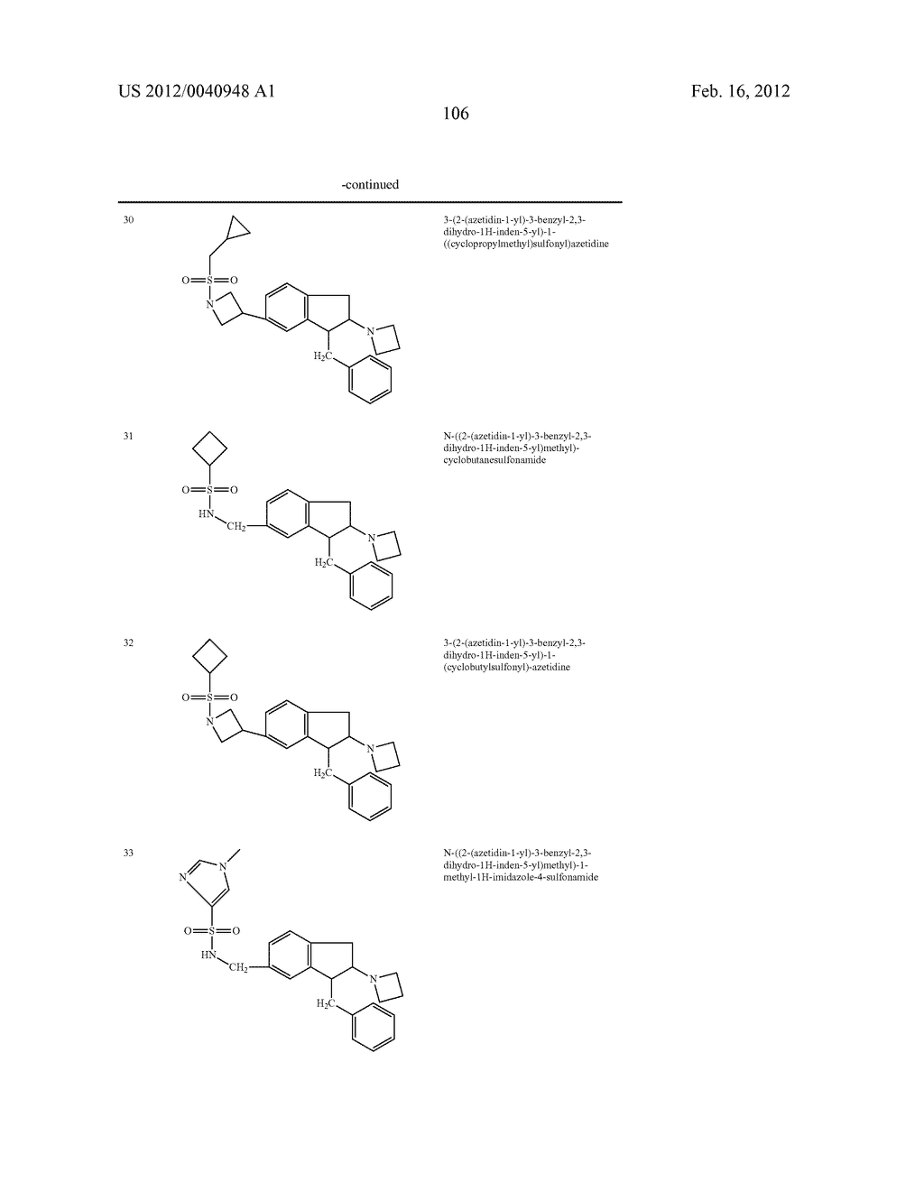 AMINOINDANE DERIVATIVES, PHARMACEUTICAL COMPOSITIONS CONTAINING THEM, AND     THEIR USE IN THERAPY - diagram, schematic, and image 107