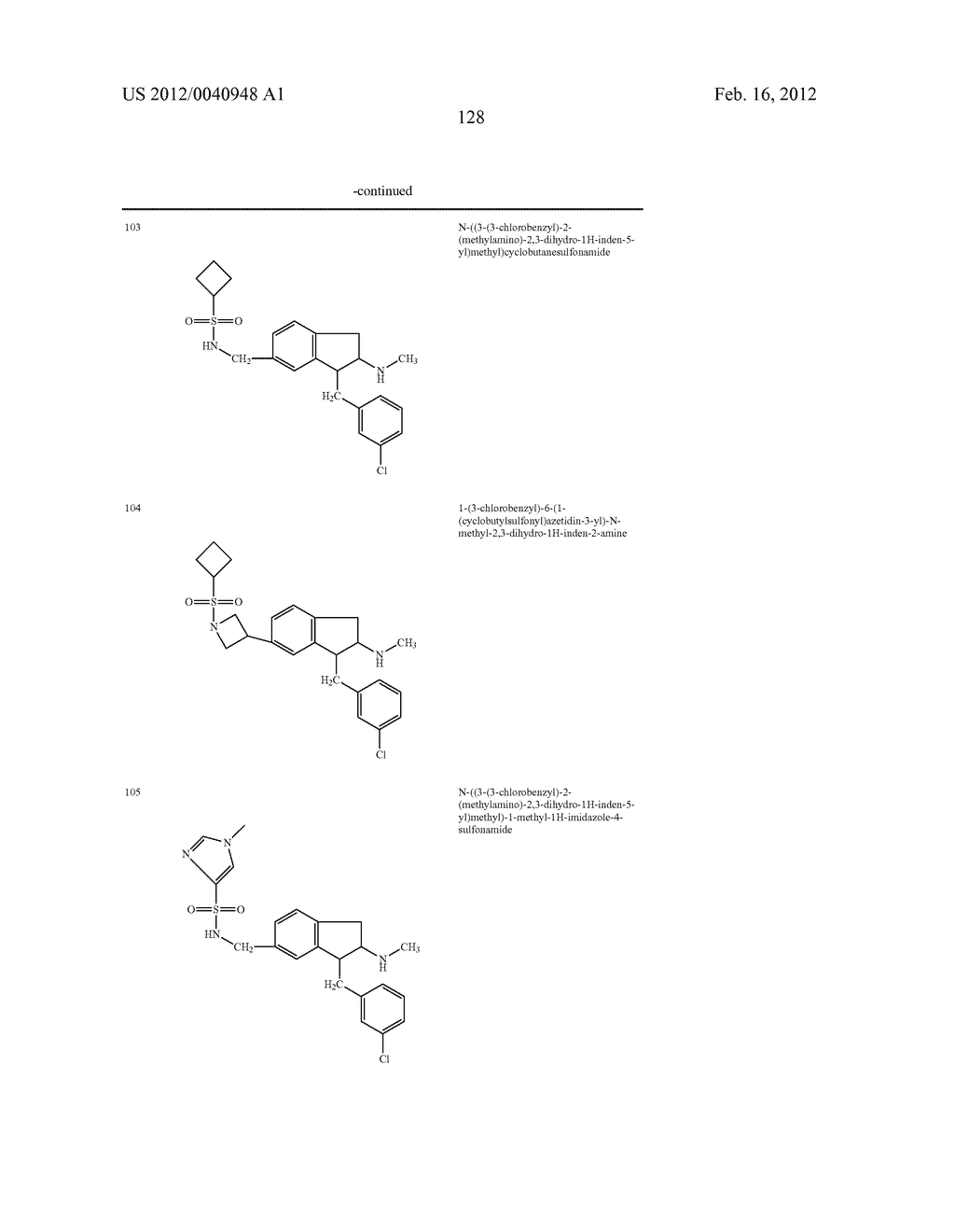 AMINOINDANE DERIVATIVES, PHARMACEUTICAL COMPOSITIONS CONTAINING THEM, AND     THEIR USE IN THERAPY - diagram, schematic, and image 129