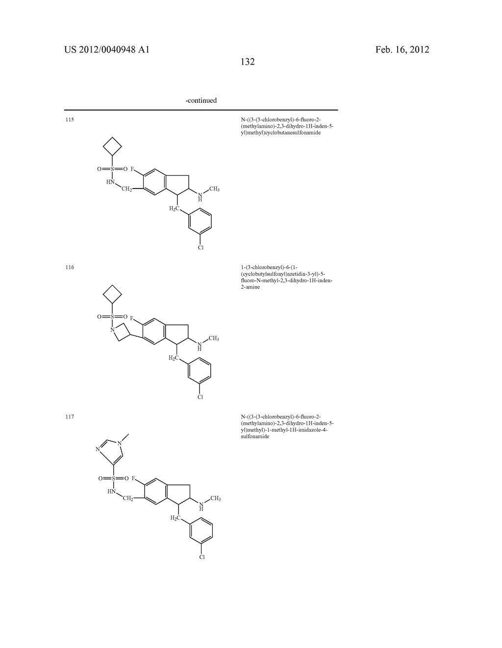 AMINOINDANE DERIVATIVES, PHARMACEUTICAL COMPOSITIONS CONTAINING THEM, AND     THEIR USE IN THERAPY - diagram, schematic, and image 133