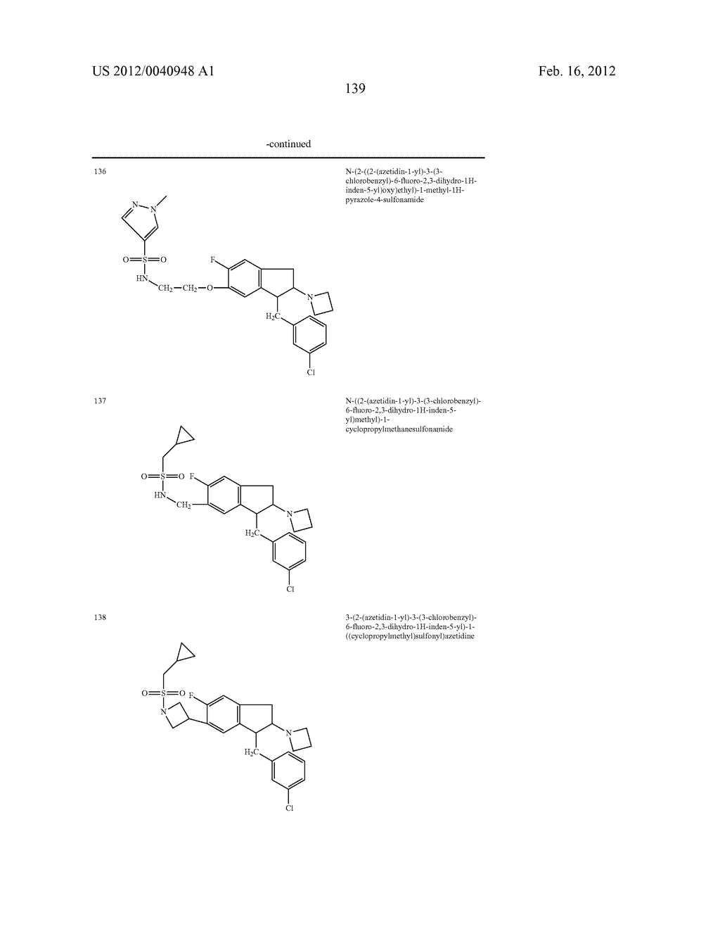 AMINOINDANE DERIVATIVES, PHARMACEUTICAL COMPOSITIONS CONTAINING THEM, AND     THEIR USE IN THERAPY - diagram, schematic, and image 140