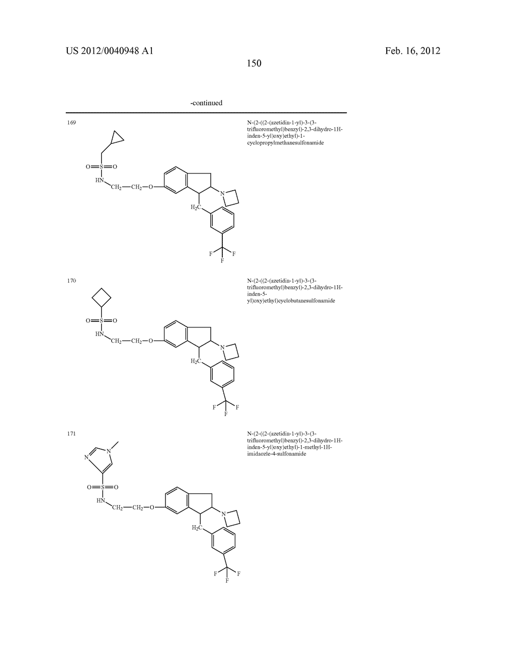 AMINOINDANE DERIVATIVES, PHARMACEUTICAL COMPOSITIONS CONTAINING THEM, AND     THEIR USE IN THERAPY - diagram, schematic, and image 151