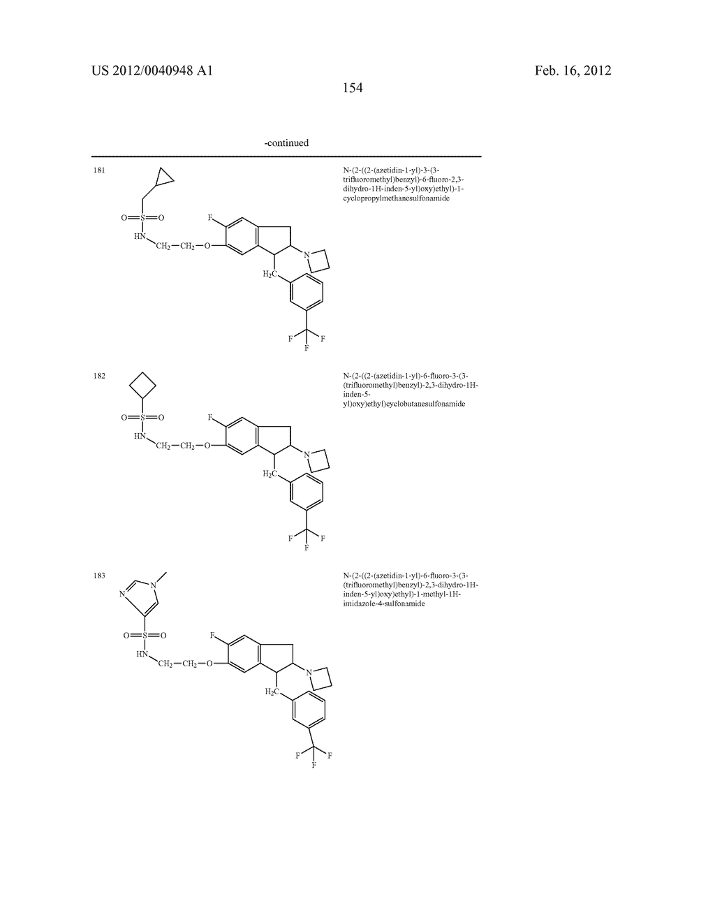 AMINOINDANE DERIVATIVES, PHARMACEUTICAL COMPOSITIONS CONTAINING THEM, AND     THEIR USE IN THERAPY - diagram, schematic, and image 155