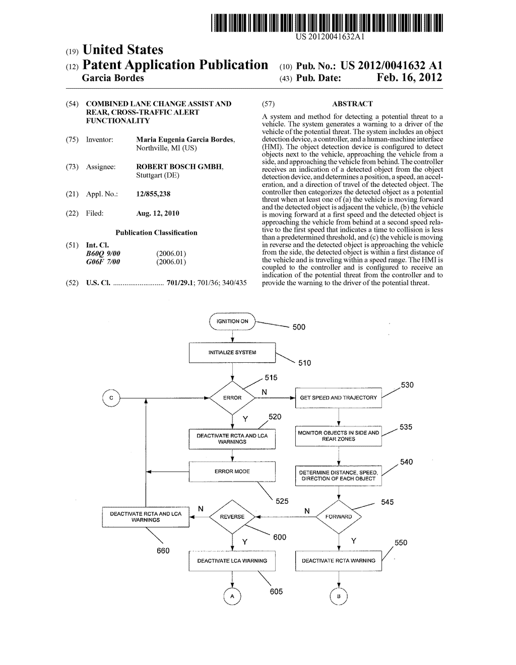 COMBINED LANE CHANGE ASSIST AND REAR, CROSS-TRAFFIC ALERT FUNCTIONALITY - diagram, schematic, and image 01