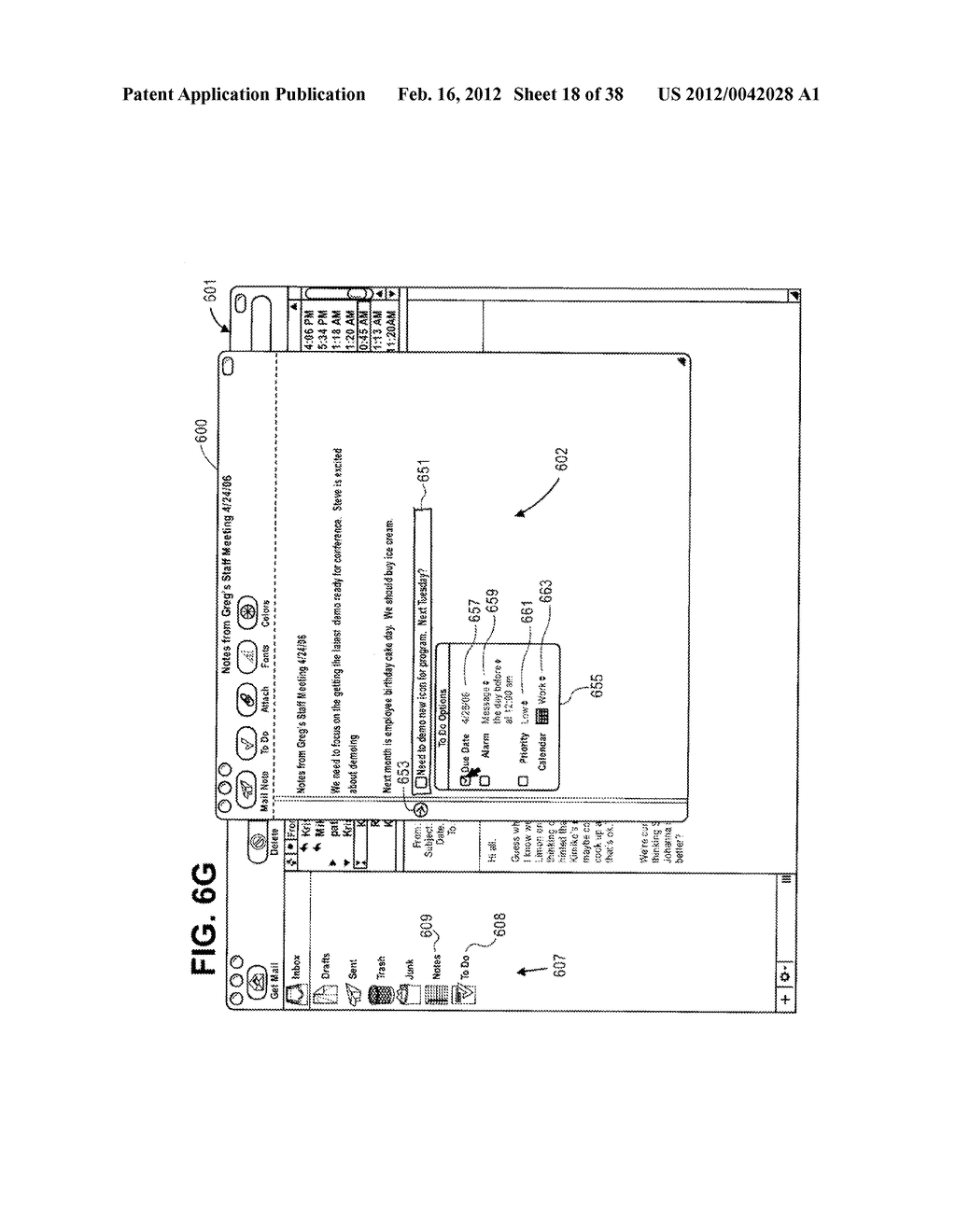 METHODS AND SYSTEMS FOR MANAGING TO DO ITEMS OR NOTES OR ELECTRONIC     MESSAGES - diagram, schematic, and image 19