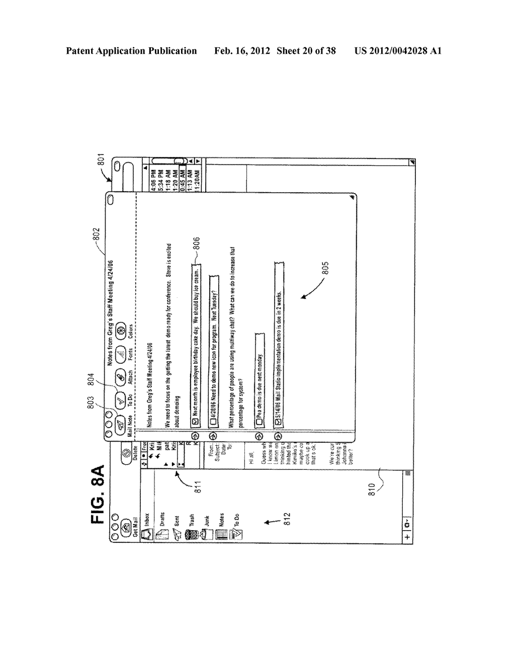 METHODS AND SYSTEMS FOR MANAGING TO DO ITEMS OR NOTES OR ELECTRONIC     MESSAGES - diagram, schematic, and image 21