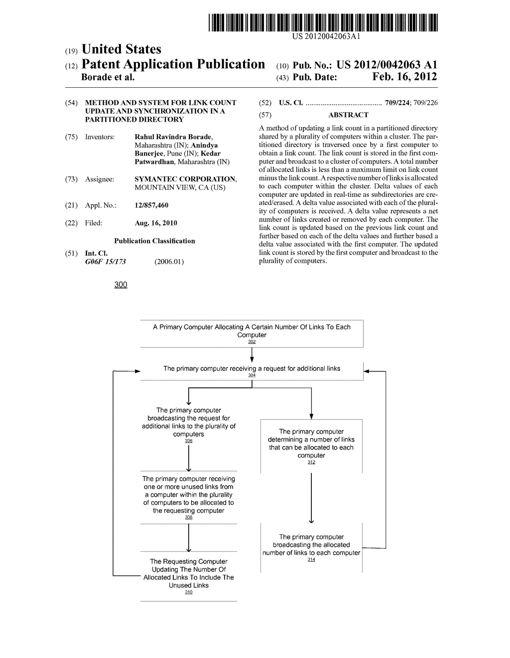  METHOD AND SYSTEM FOR LINK COUNT UPDATE AND SYNCHRONIZATION IN A     PARTITIONED DIRECTORY - diagram, schematic, and image 01